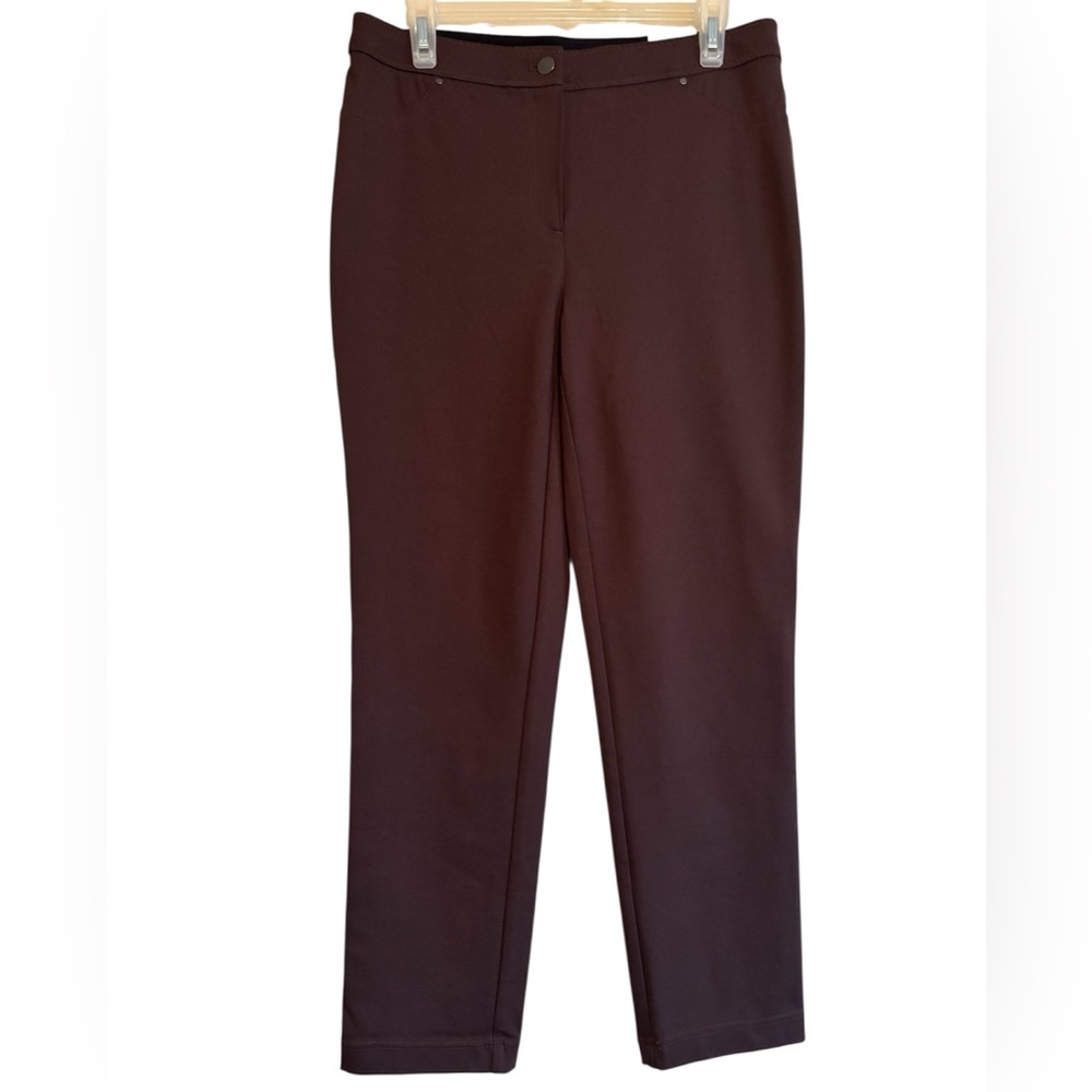 Chicos pants dressy chocolate brown Chicos size 1 short USA medium